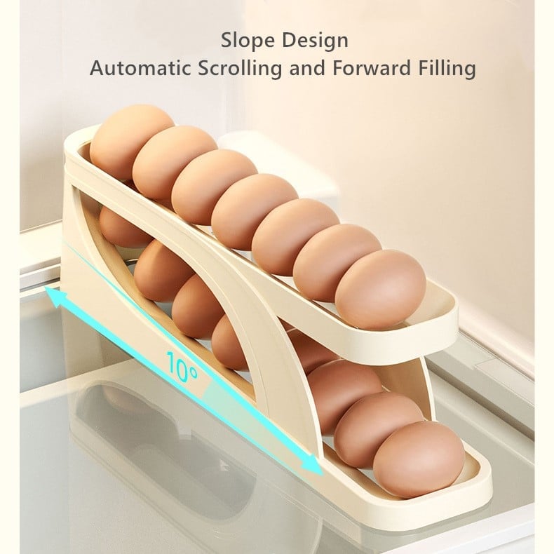 DJIWJDCDA 2023 New Automatic Roll-Down Double-layer Egg Dispenser