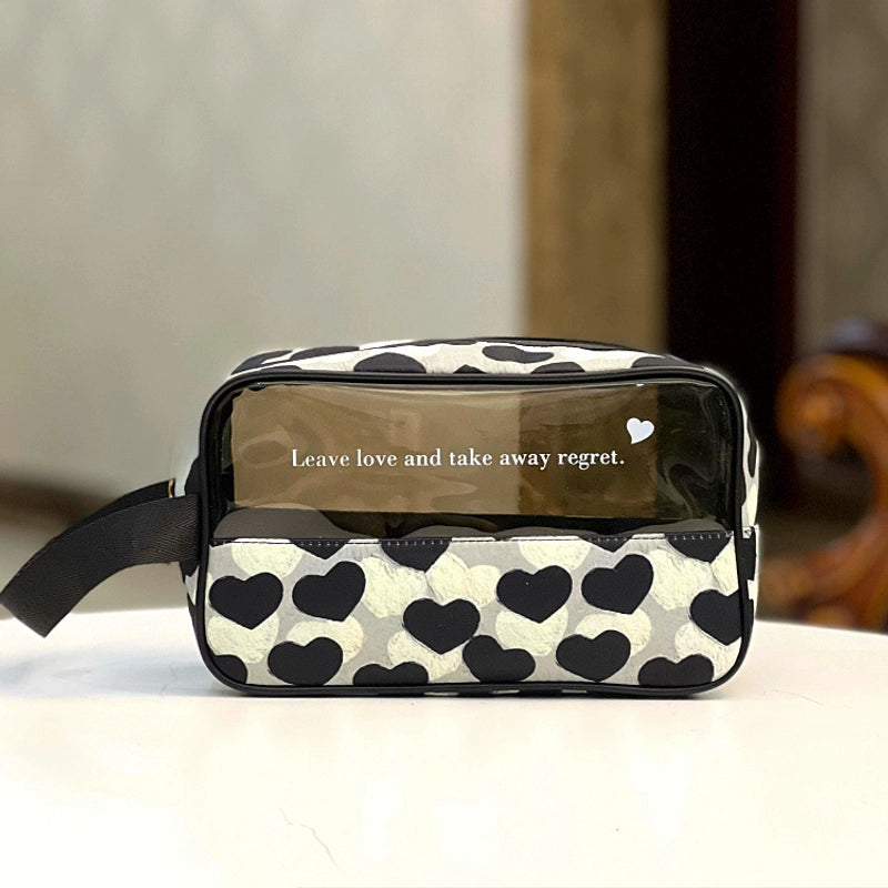 Translucent Portable Waterproof Cosmetic Bag Toiletry Bag Portable Cosmetic Bag Hand Bag For Women