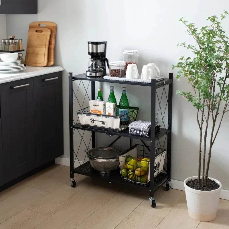 FOLDABLE KITCHEN TROLLEY