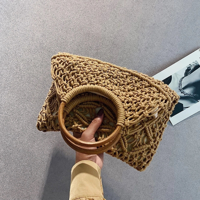 Fashion New Cotton Rope Woven New Beach Bag