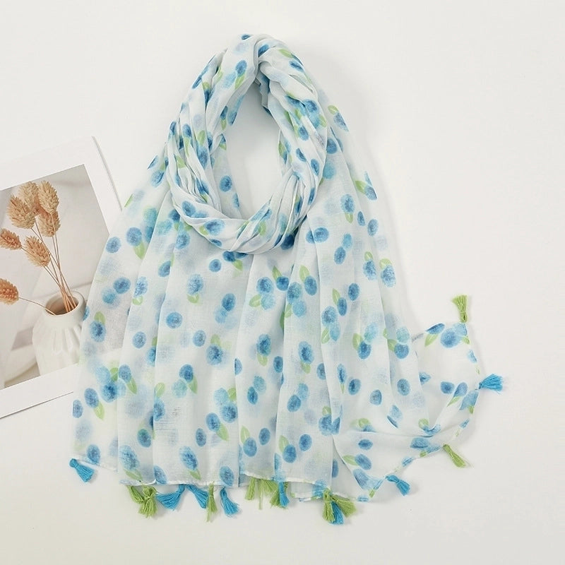 Women'S Bohemian Geometric Cotton And Linen Scarf