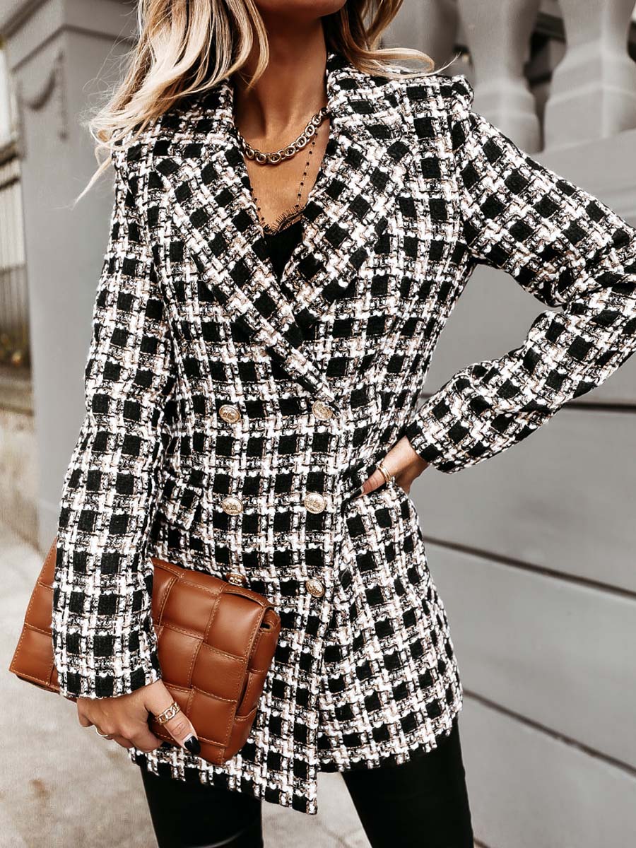 Suit Collar Double-Breasted Coat