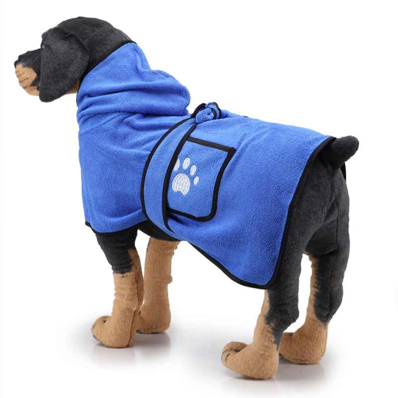 Maggie Pet Water Absorbent Dog Towel Cat Bath Towel Bathrobe Blanket Dual-use Pet Supplies