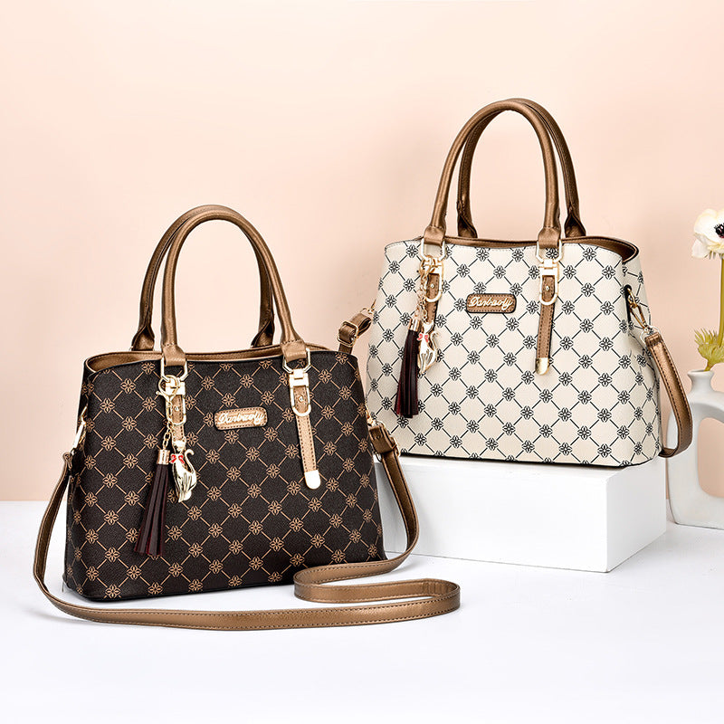 Fashionable Large Capacity PU Leather Mom Tote Bag
