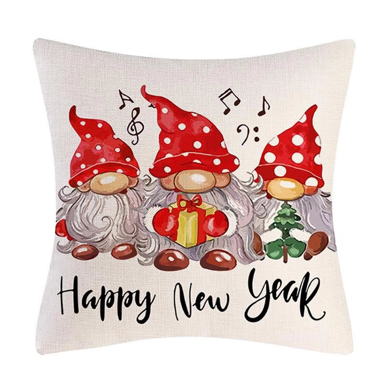 Fashion Christmas Tree Christmas Socks Letter Linen Pillow Cases