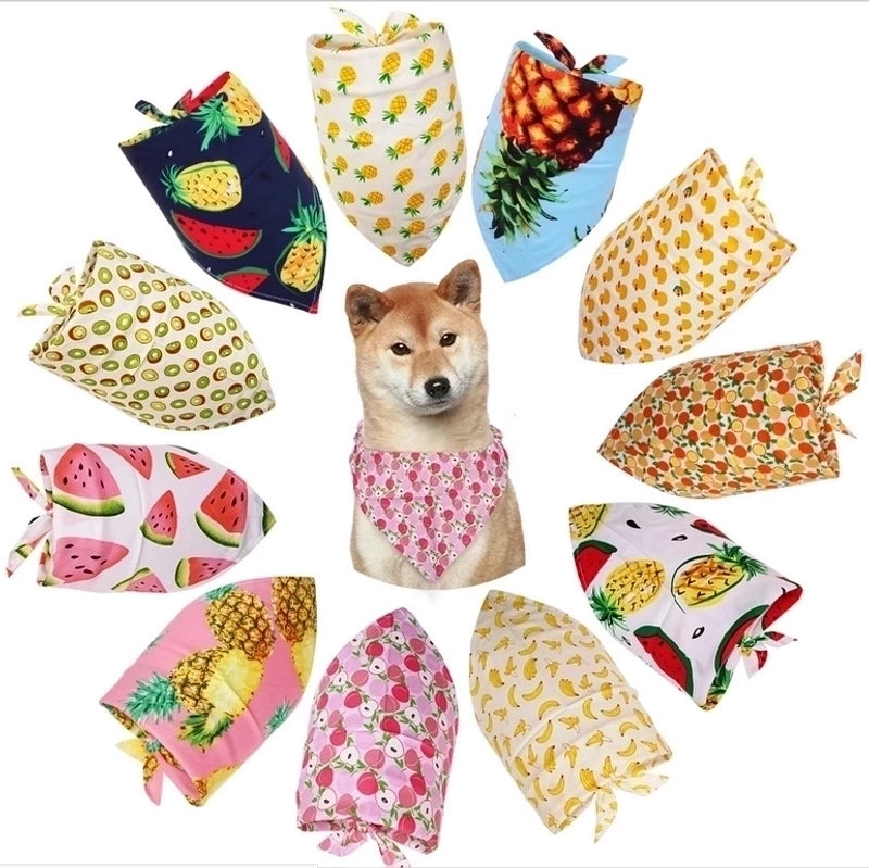 Cartoon Style Cotton Flower Printing Pet Saliva Towel