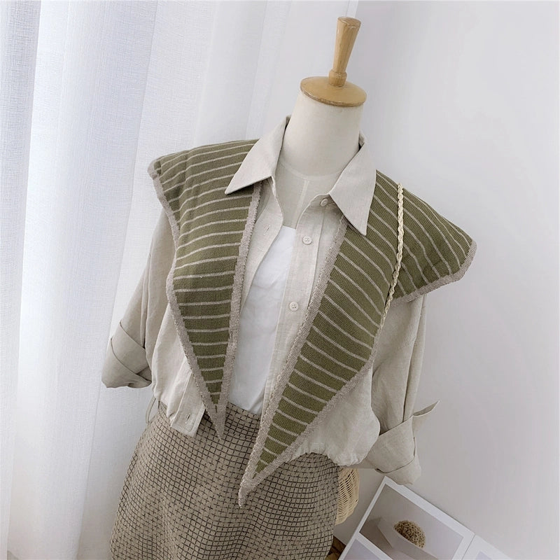 Women's Sweet Minimalist Polka Dots Heart Shape Flower Yarn Polyester Scarf Shawl