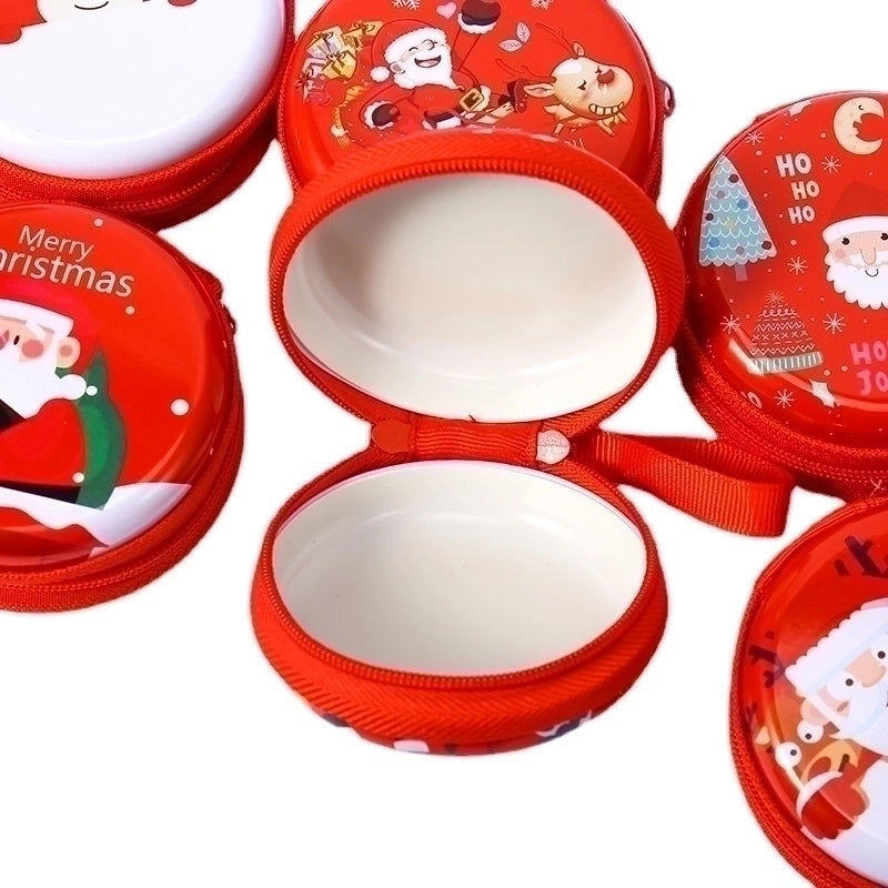 Kid'S Rabbit Christmas Tree Santa Claus Tinplate Zipper Coin Purses