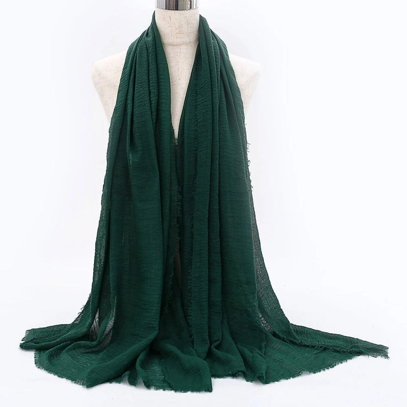 Women's Elegant Minimalist Solid Color Cotton Shawl