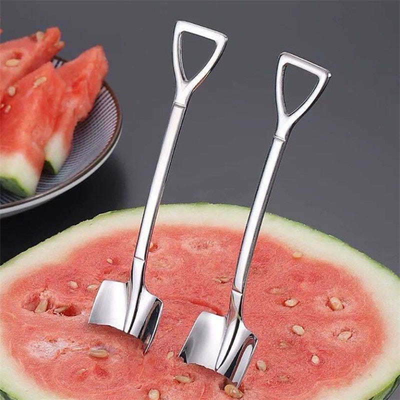 4-piece Stainless Steel Shovel Teaspoon Set