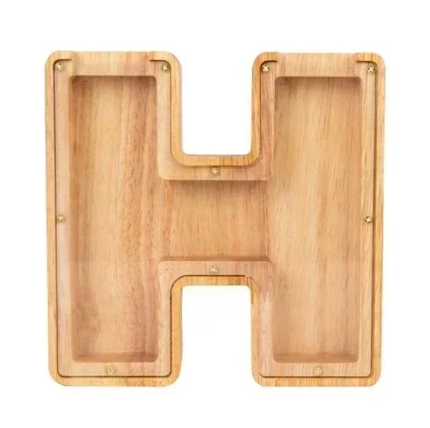 (🔥Summer Hot Sale Now-50% Off) Personalized Wooden Letter Piggy Bank - FREE SHIPPING