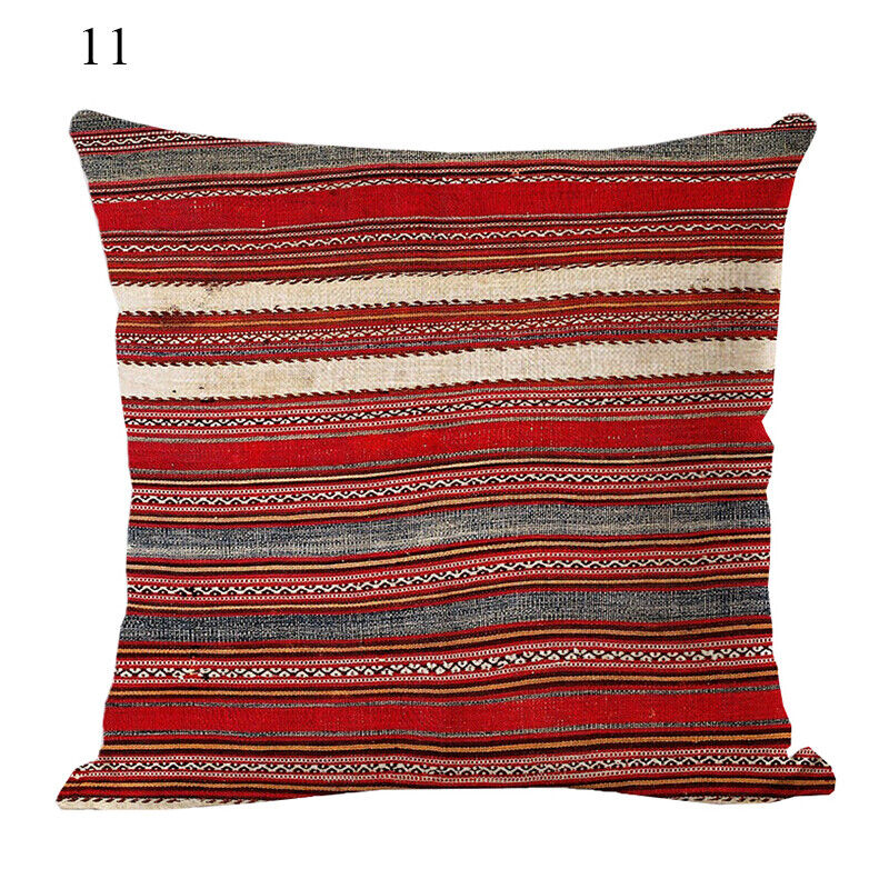 Ethnic Boho Mandala Print Linen Throw Pillow Case Sofa Cushion Cover Home Decor！