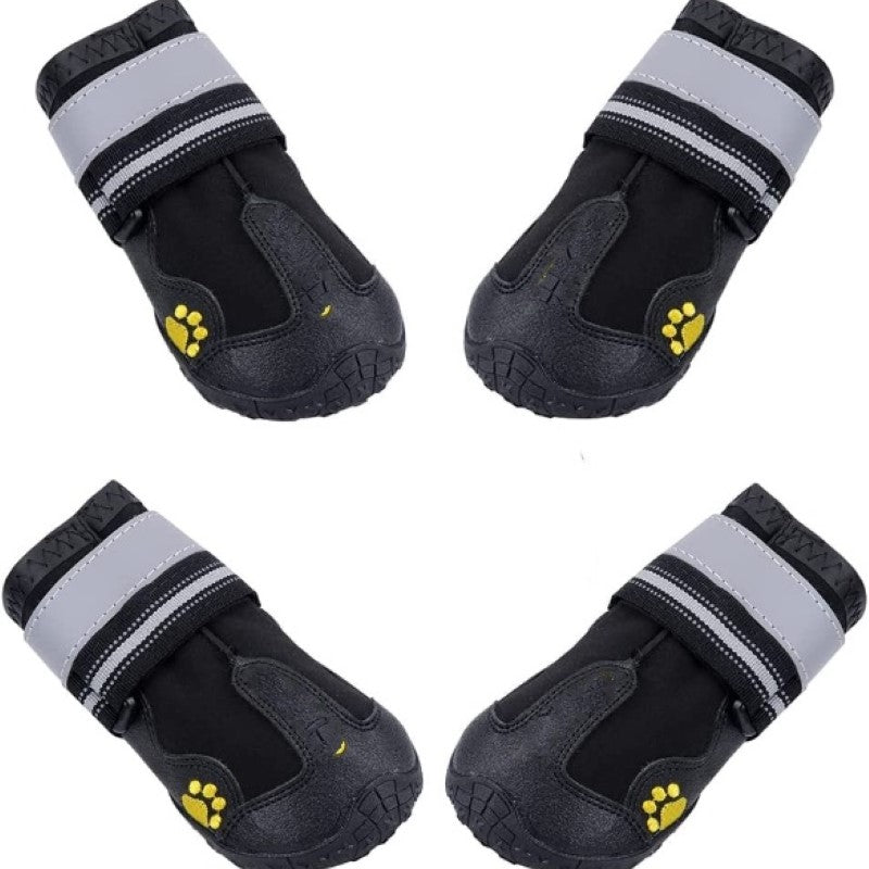 Waterproof Shoes For Dogs With Reflective Strips Rugged Anti-Slip Sole