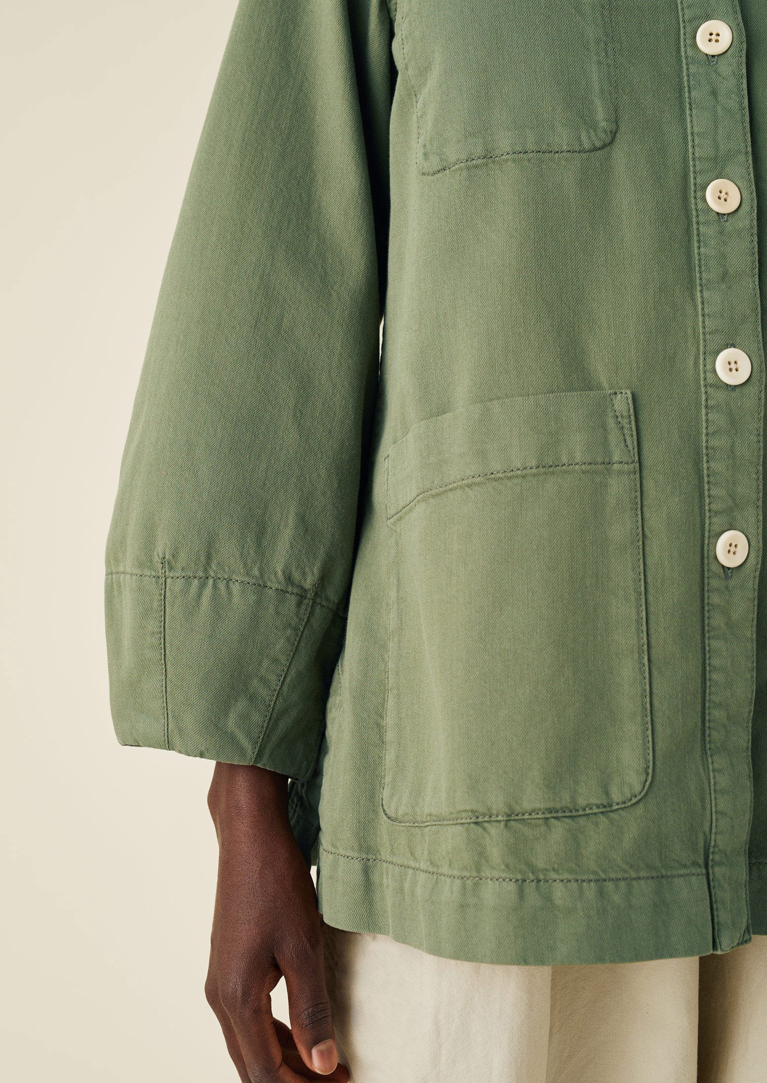 Garment Dyed Lightweight Organic Denim Jacket | Willow