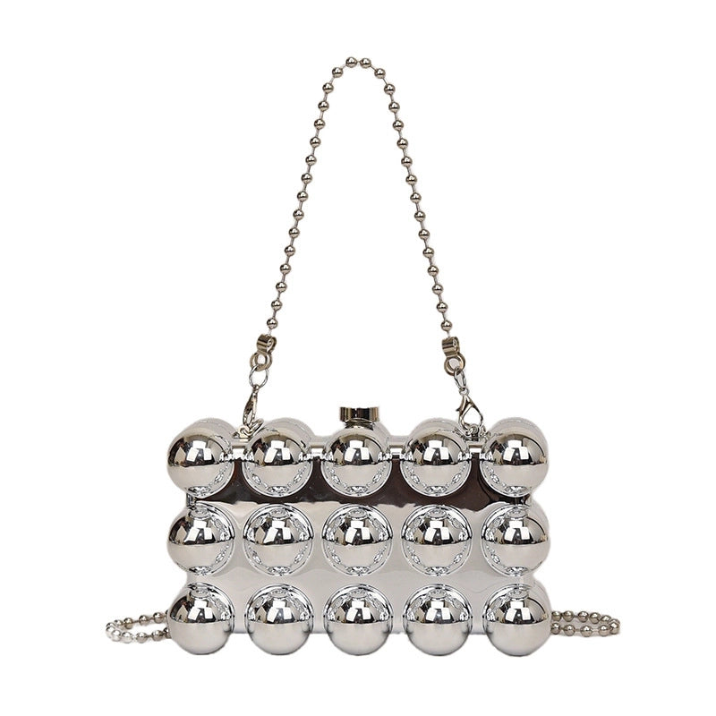 Women's Small All Seasons Arylic Ball Elegant Lock Clasp Square Bag