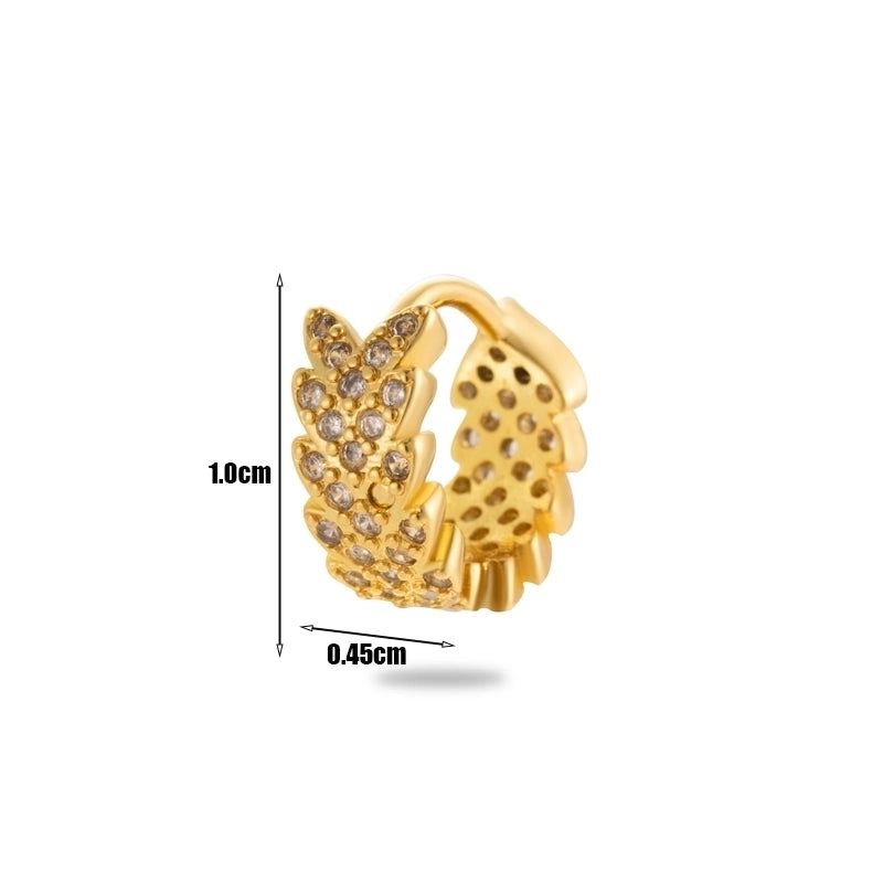1 Piece Minimalist Classic Style Round Plating Inlay Copper Zircon 18k Gold Plated Ear Studs