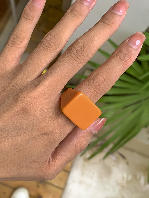 Stylish Resin 8 Colors Geometric Ring