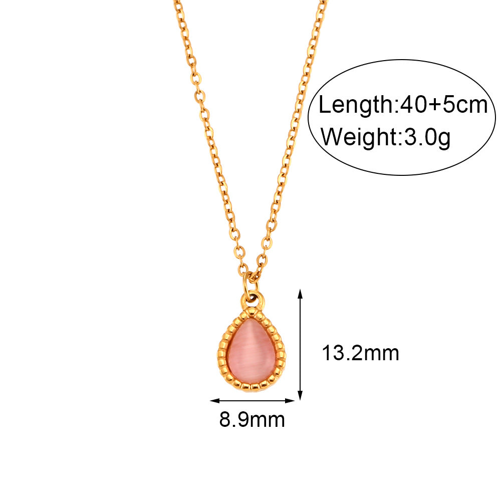 Fashion Geometric Stainless Steel 18K Gold Plated Necklaces