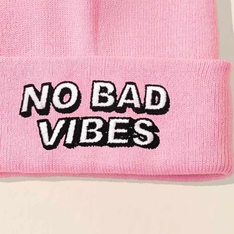 Women's Fashion Letter Embroidery Eaveless Wool Cap