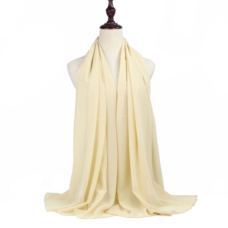 Unisex Basic Minimalist Solid Color Polyester Kerchief