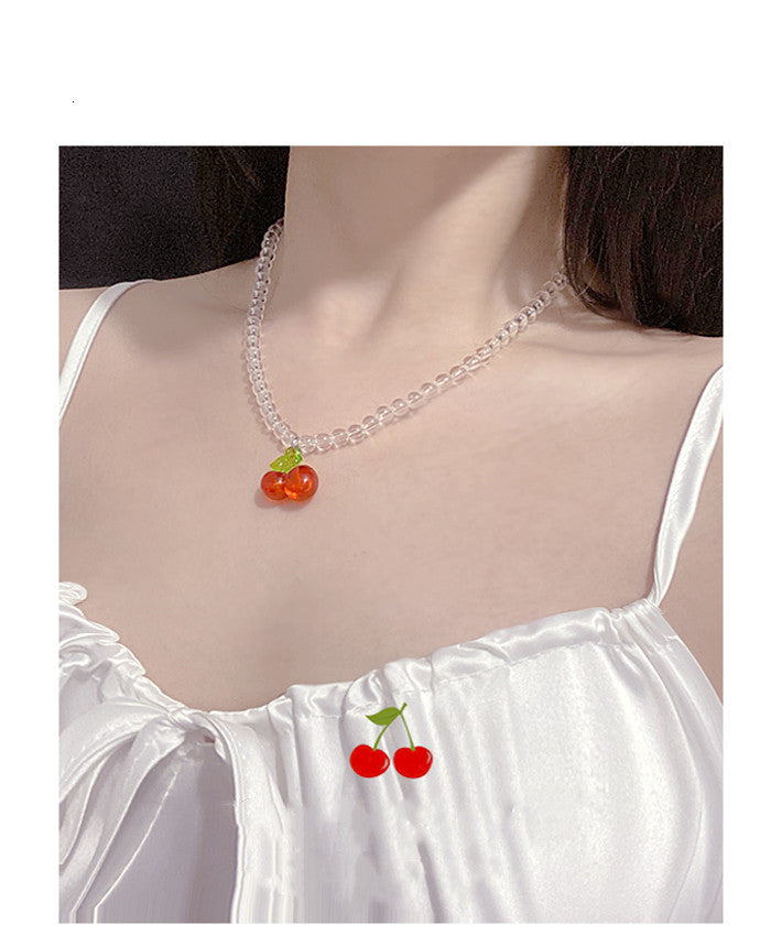 Homemade Cherry Necklace  KF82809