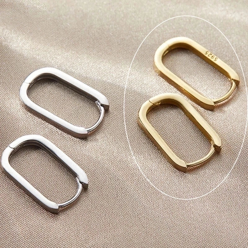 2 Pieces Minimalist Geometric Copper Plating Ear Studs 1 Pair