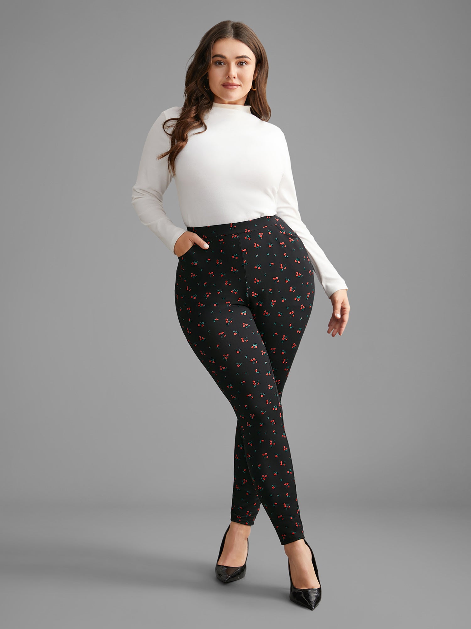 Ditsy Floral Pocket Skinny Leggings
