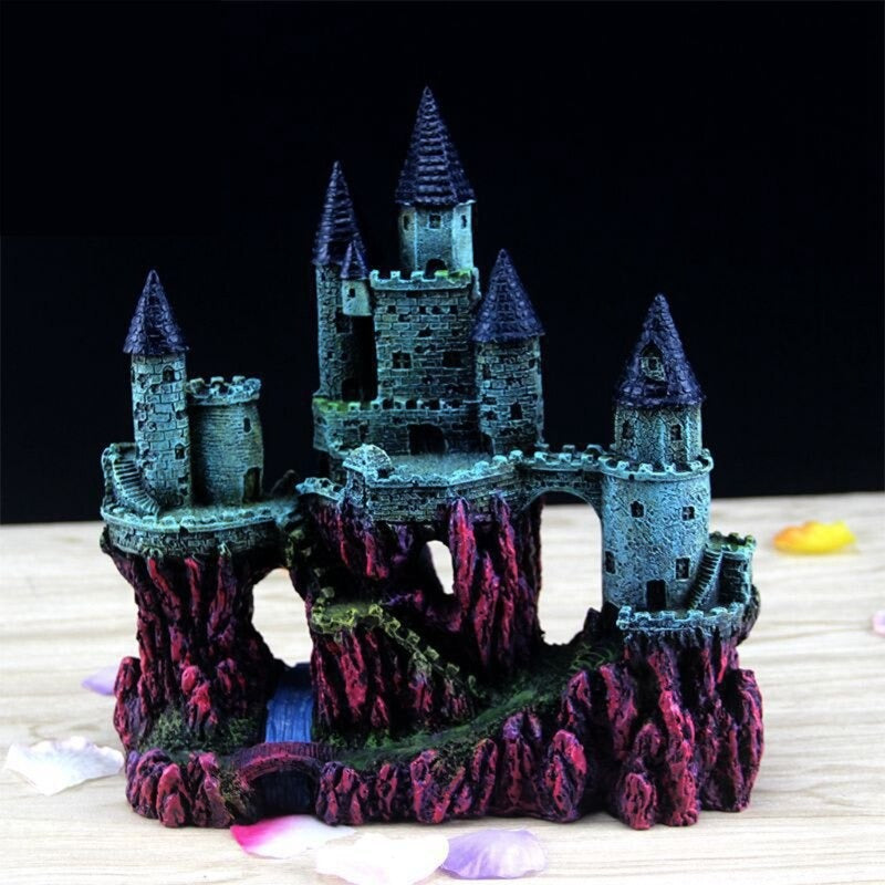 Driftwood Castle Cave Ornament For Aquarium