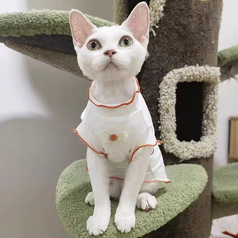 Minimalist Polyester Solid Color Pet Clothing