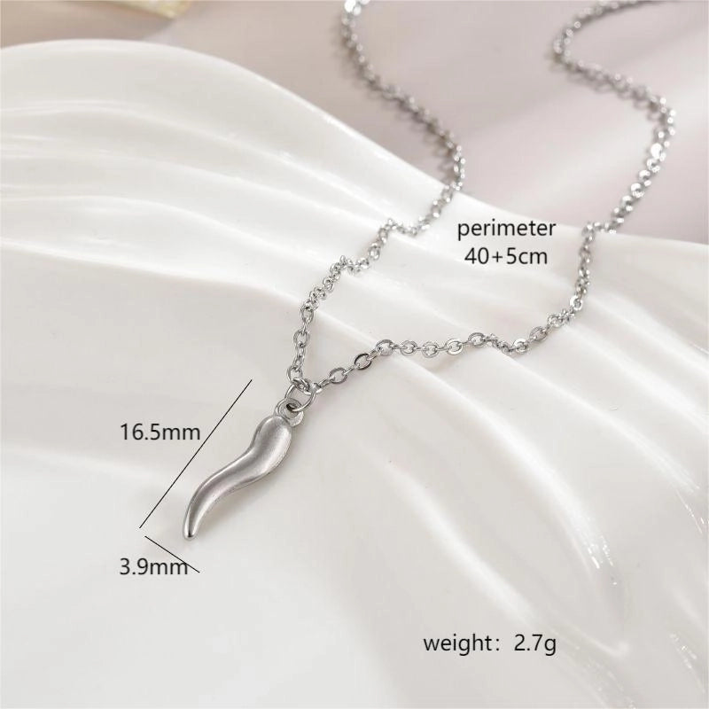 Stainless Steel 18K Gold Plated Minimalist Plating Solid Color Necklace