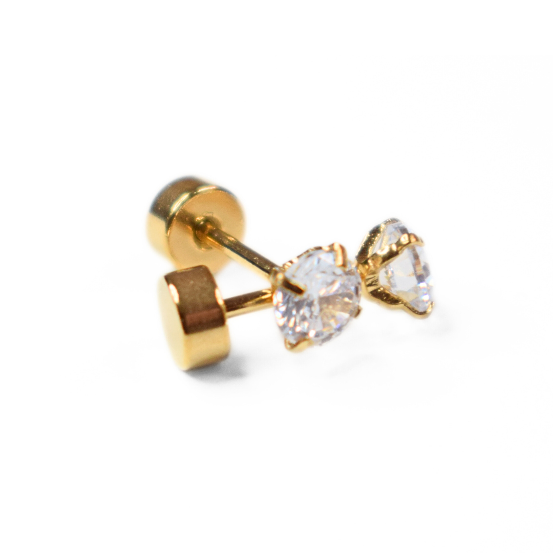 Baby Diamond style studs - Gold