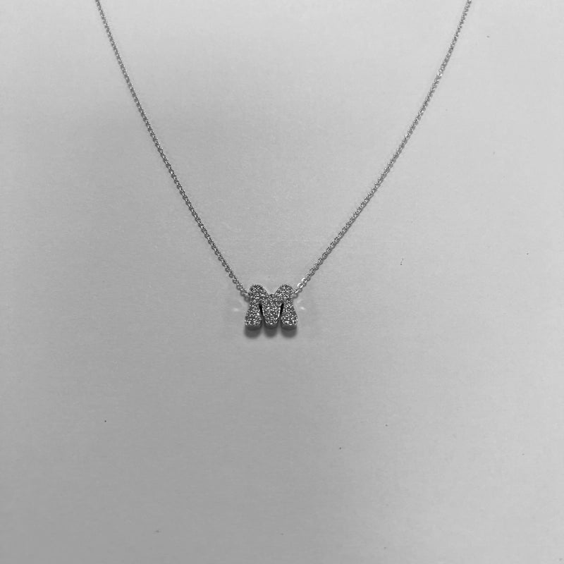 Minimalist Letter Copper Zircon Necklace In Bulk
