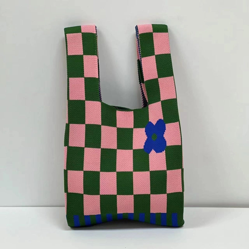 Gift Packaging Handbag Casual Knitted Handbag Woven Bag Multi-pattern Style Knitted Bag For Women