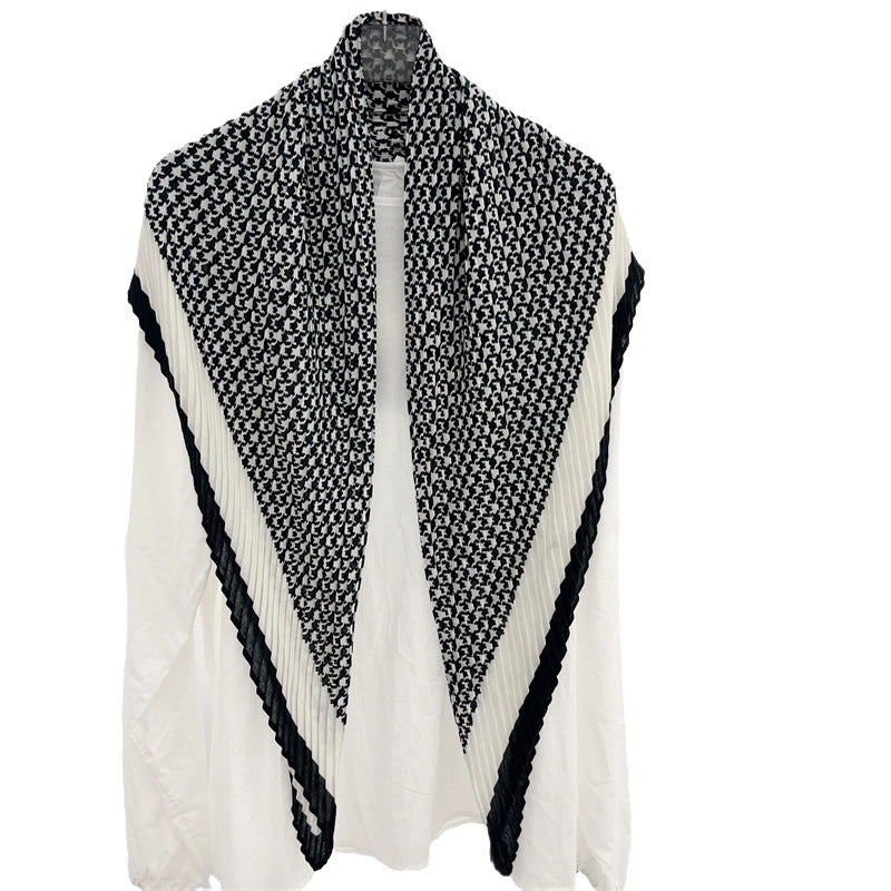 Women's Elegant Minimalist Color Block Polyester Printing Scarf