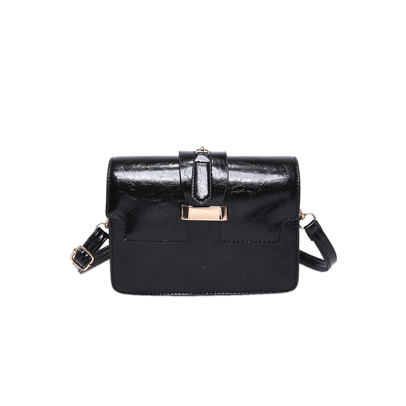 Women's Pu Leather Color Block Solid Color Streetwear Square Flip Cover Shoulder Bag Underarm Bag