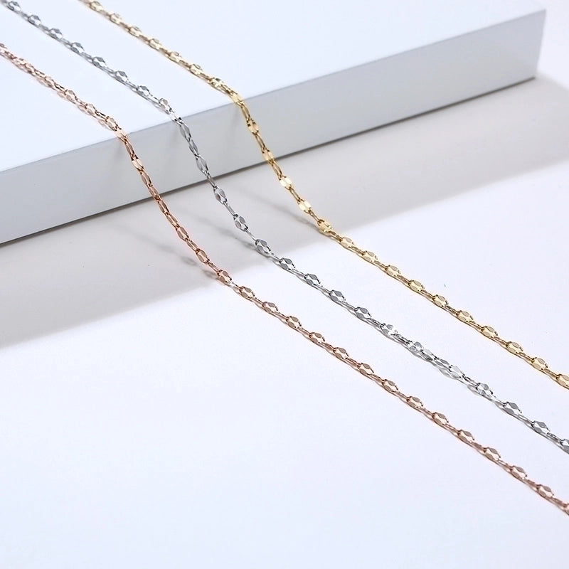 201 Stainless Steel 18K Gold Plated Minimalist Plating Solid Color Necklace