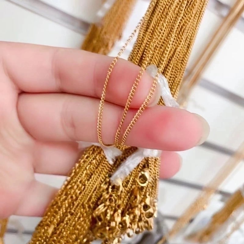 Minimalist Geometric Titanium Steel Chain Necklace