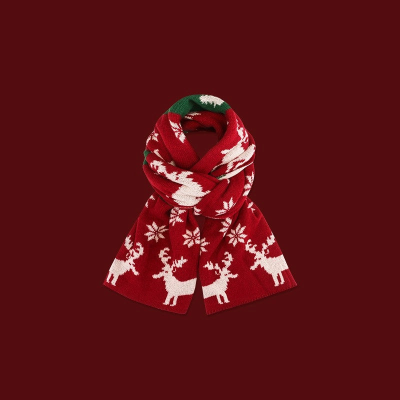 Women's Minimalist Elk Jingling Bell Snowflake Elk Wool Cap