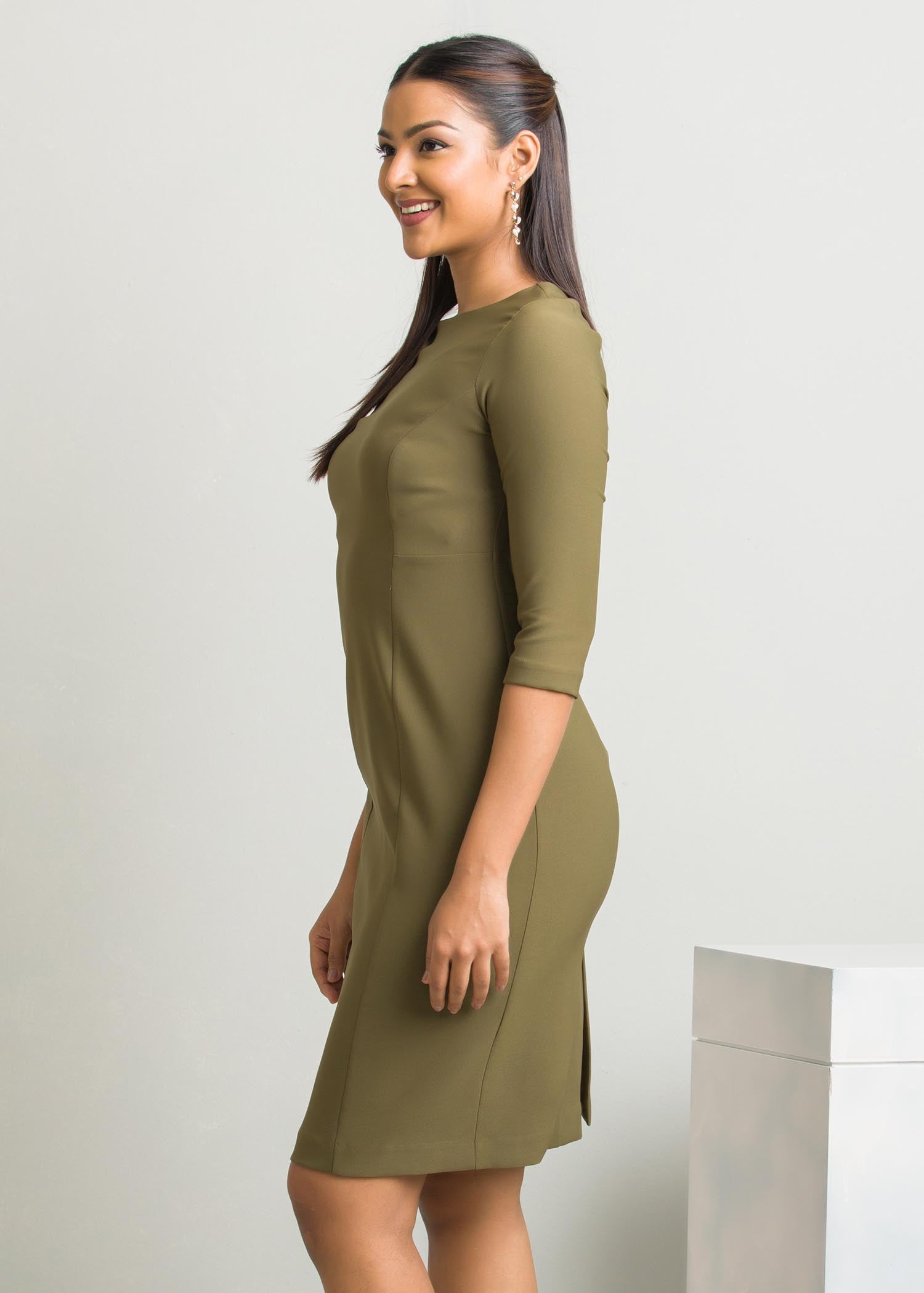 Bodycon dress with princes seams