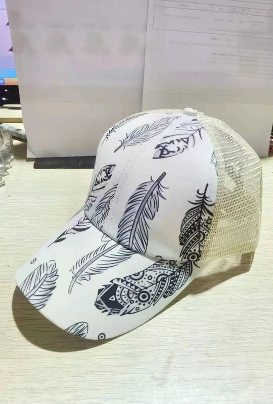 Unisex Casual Minimalist Stripe Lattice Flower Curved Eaves Baseball Cap