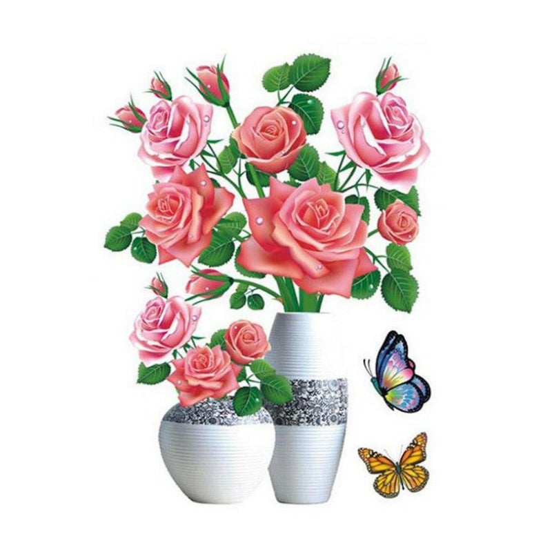 DIY Plant Vase 3D Stereo Stickers Self-Adhesive