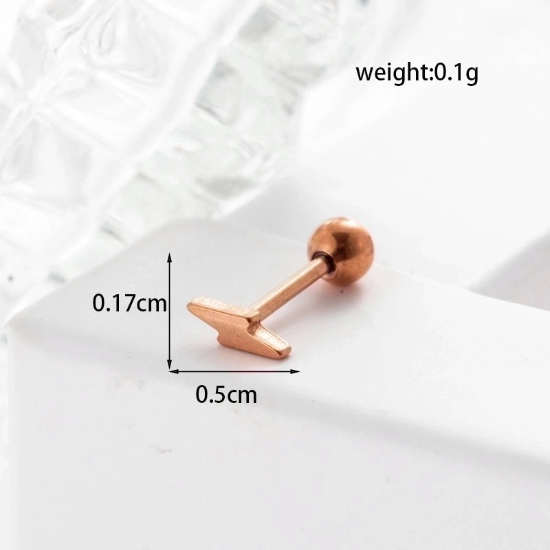 Ear Cartilage Rings & Studs Geometric 316L Stainless Steel  Plating