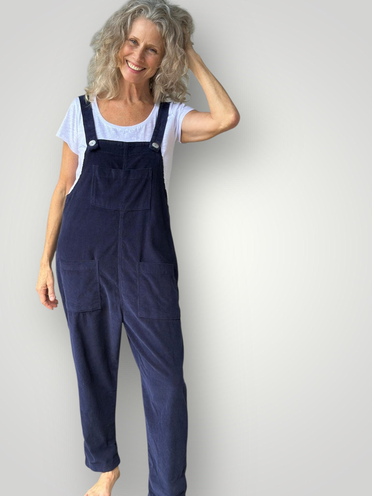 overalls - indigo cord