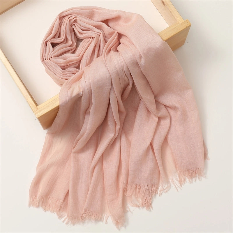 Women's Basic Solid Color Polyester Scarf