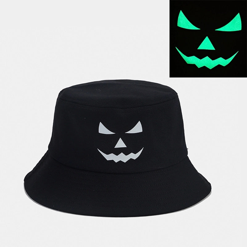 Women's Minimalist Solid Color Printing Flat Eaves Bucket Hat