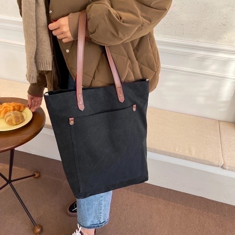 Solid Color Canvas Shopping Bags