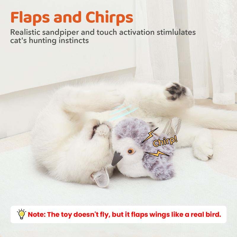 Rechargeable. Interactive Cat Exercise Toys. Lifelike Bird