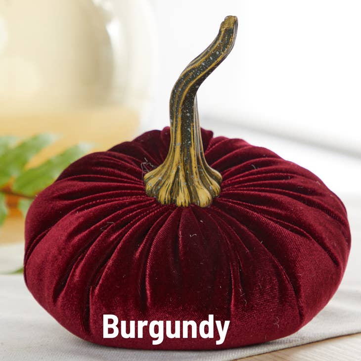 Burgundy Velvet Pumpkins