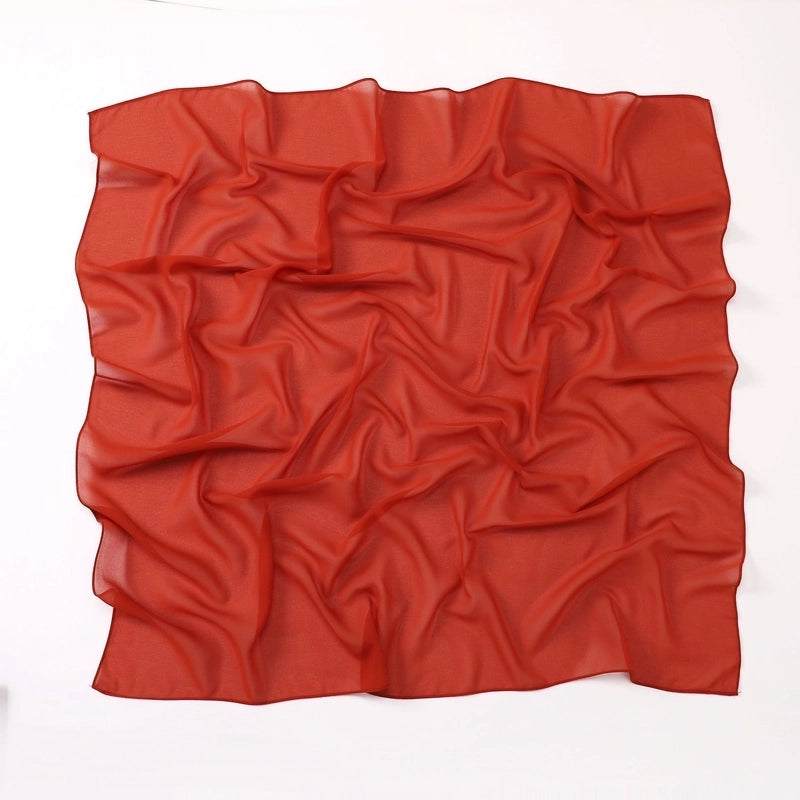 Women's Sweet Solid Color Polyester Kerchief