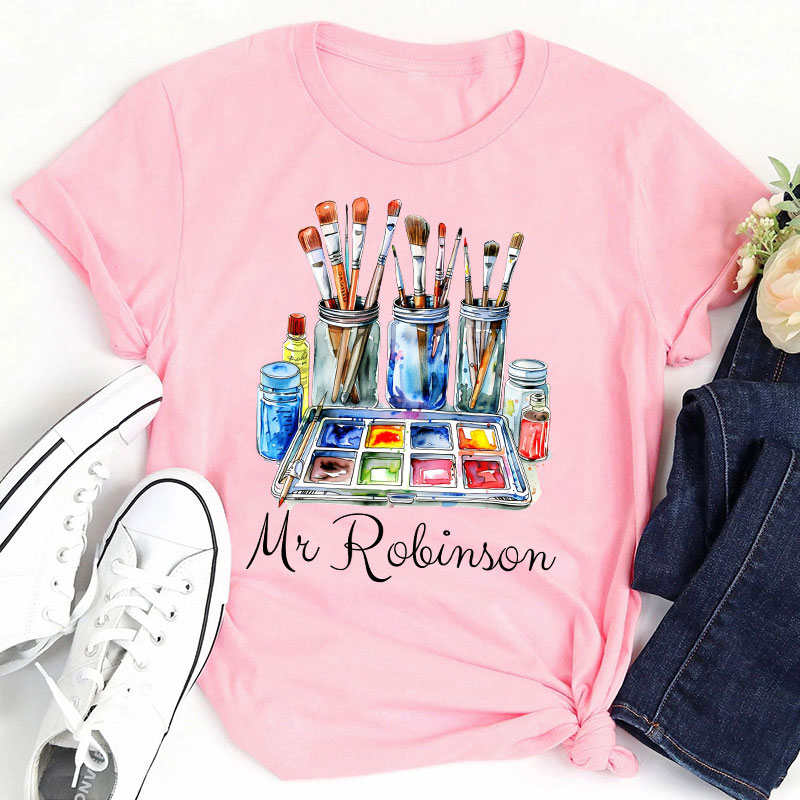 Personalized Let's Make Some Art Teacher T-Shirt